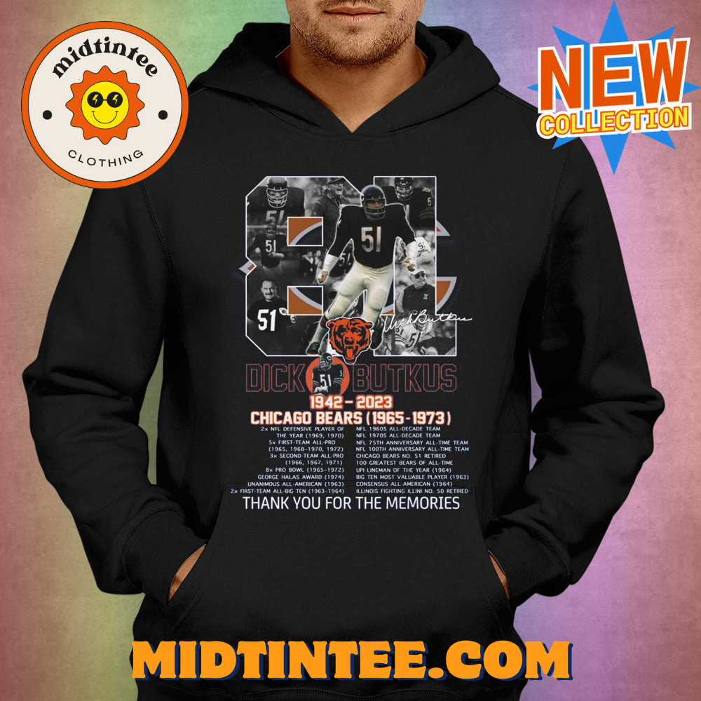 Years Of 1942-2023 Dick Butkus Chicago Bears – Thank You For The Memories T-Shirt 30Uf093488 – Utopia Fashion