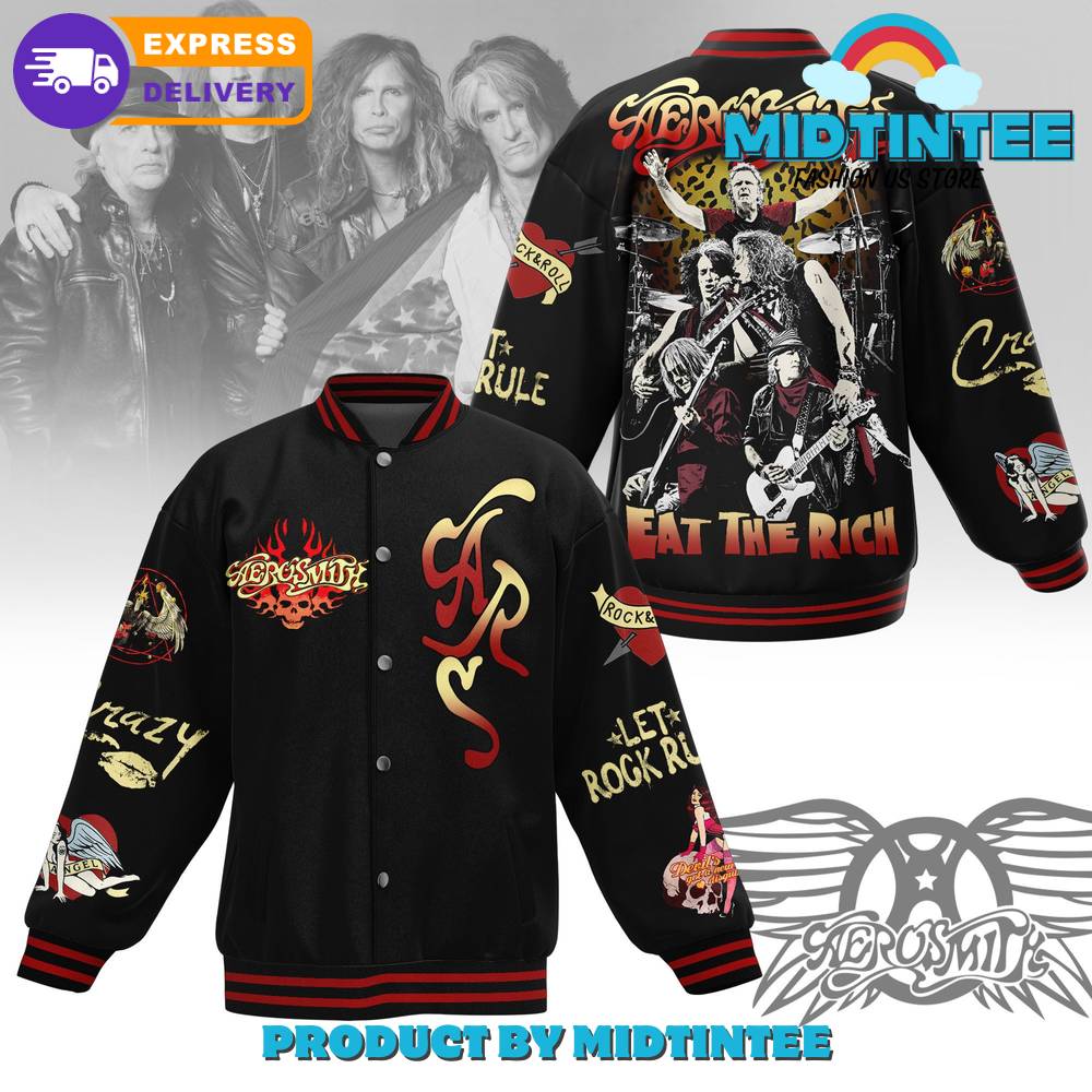 Aerosmith Band Ear The Rich Baseball Jacket 30Uf092025 – Utopia Fashion