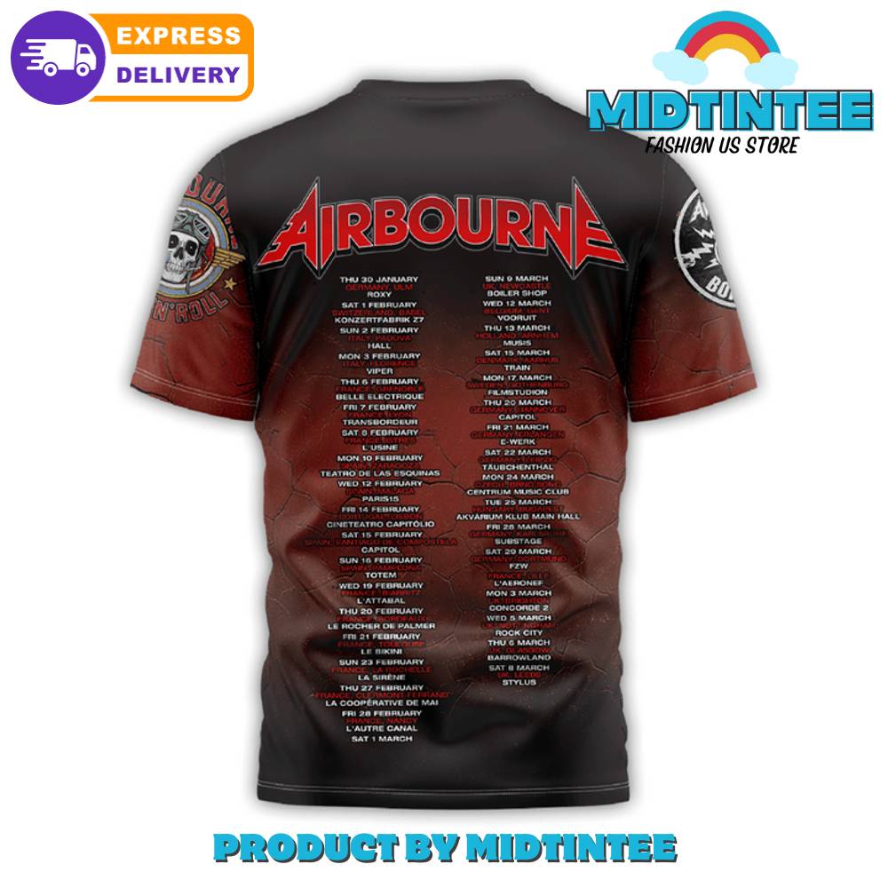 Airbourne Hard Rock Band Tour Shirt 30Uf094433 – Utopia Fashion