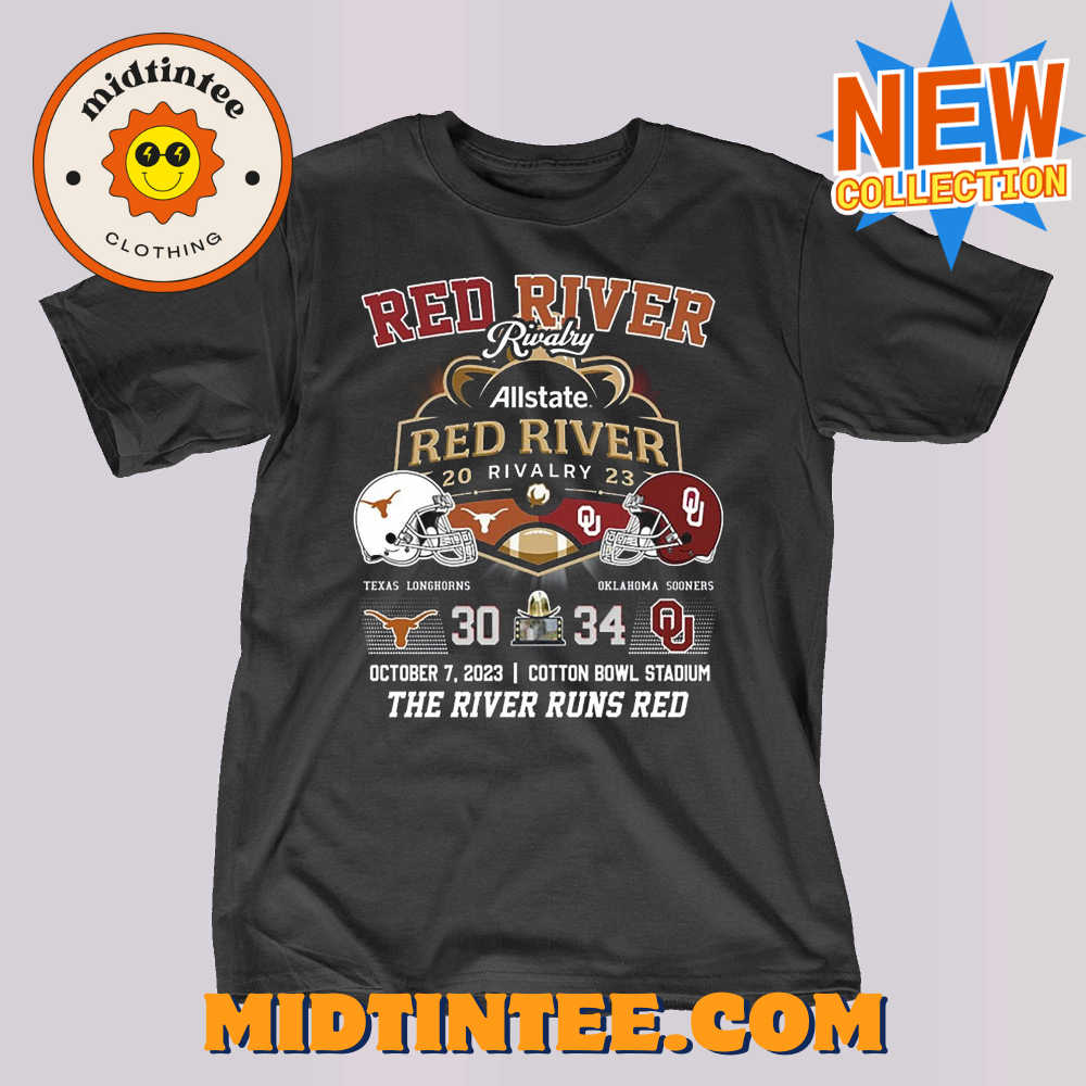 Allstate Red River Rivalry Oklahoma Sooners October The River Runs Red T-Shirt 30Uf093543 – Utopia Fashion