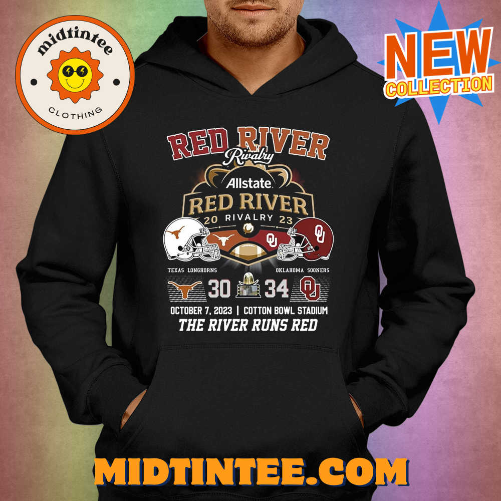 Allstate Red River Rivalry Oklahoma Sooners October The River Runs Red T-Shirt 30Uf093543 – Utopia Fashion