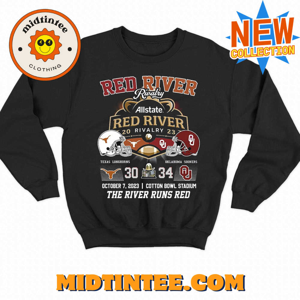 Allstate Red River Rivalry Oklahoma Sooners October The River Runs Red T-Shirt 30Uf093543 – Utopia Fashion