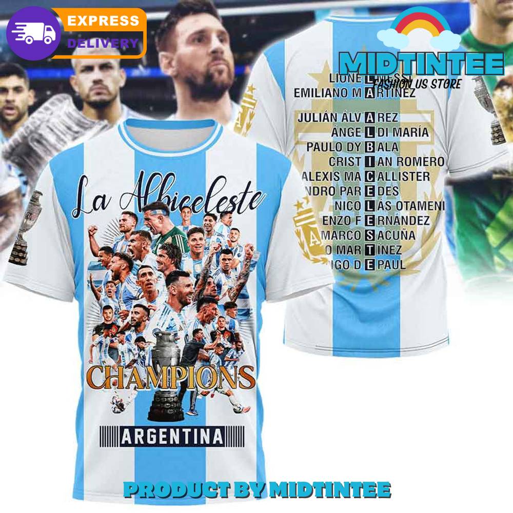 Argentina La Albiceleste Champions Copa America Shirt 30Uf094457 – Utopia Fashion