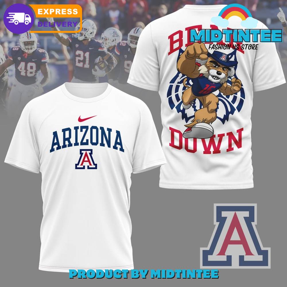 Arizona Wildcats Football Bear Down White Shirt 30Uf094465 – Utopia Fashion