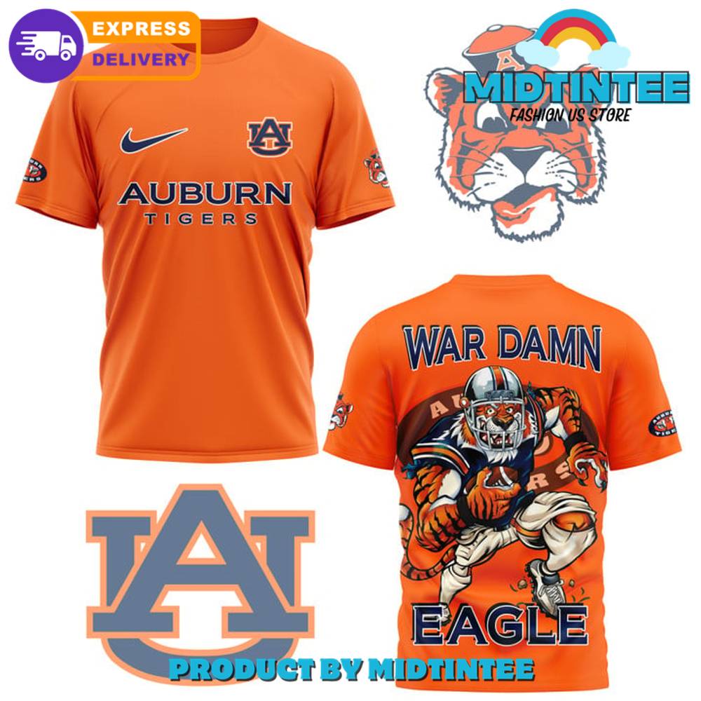 Auburn Tigers Ncaa Football Nike Orange Shirt 30Uf094484 – Utopia Fashion