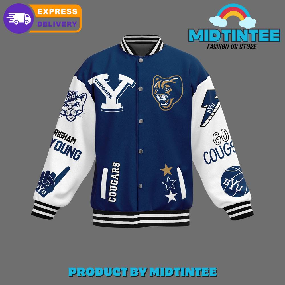 Byu Cougars Rise And Roar Baseball Jacket 30Uf092094 – Utopia Fashion