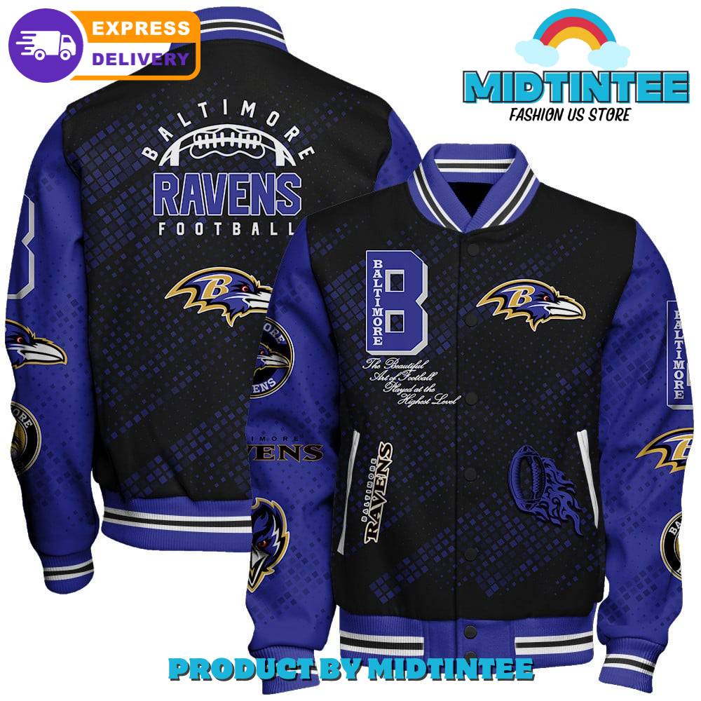 Baltimore Ravens Nfl Pattern Baseball Jacket 30Uf092046 – Utopia Fashion