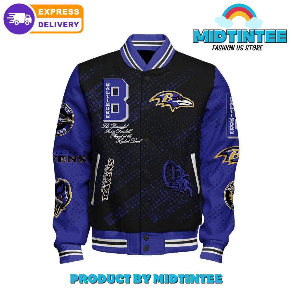 Baltimore Ravens Nfl Pattern Baseball Jacket 30Uf092046 – Utopia Fashion