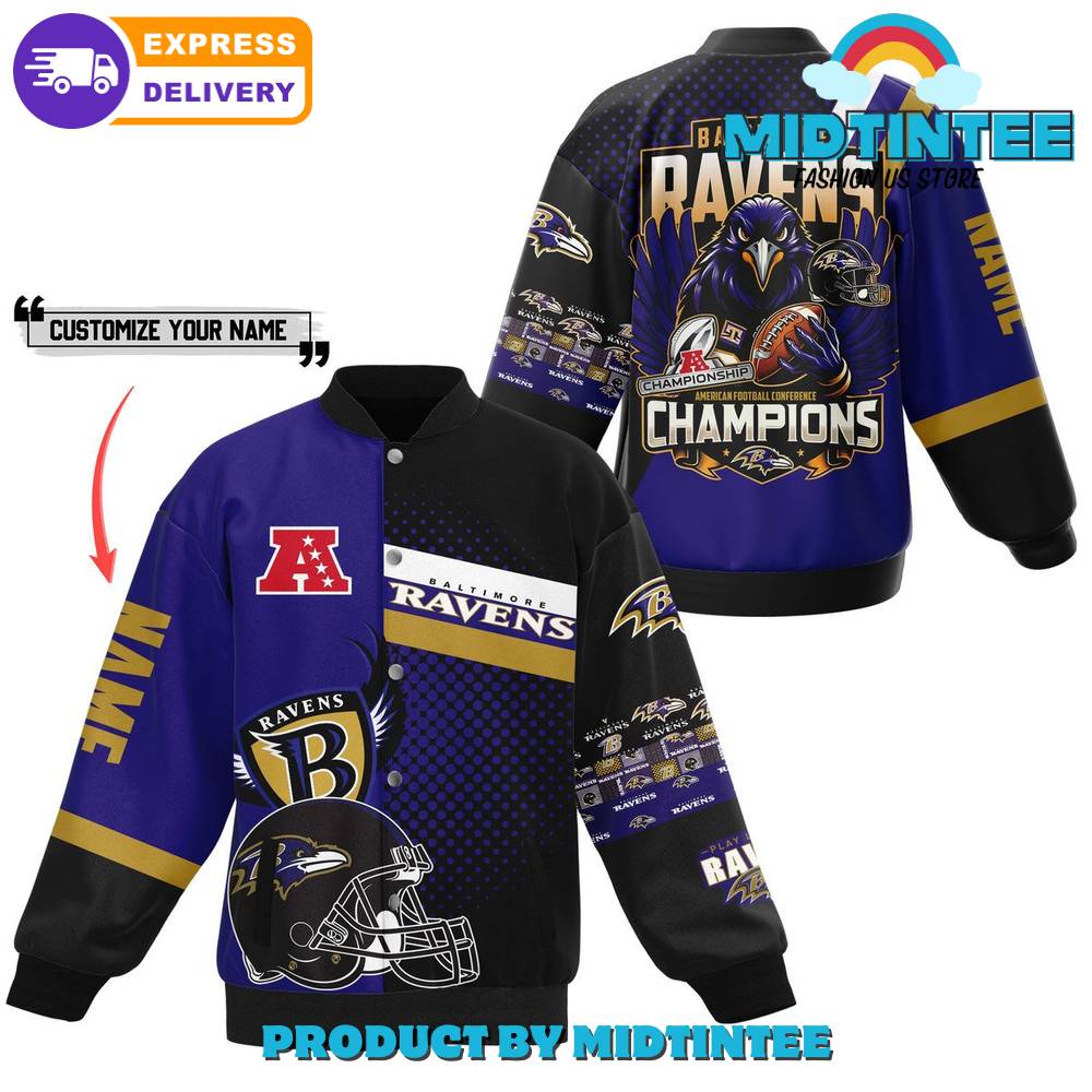 Baltimore Ravens Afc Champions Customized Baseball Jacket 30Uf092047 – Utopia Fashion