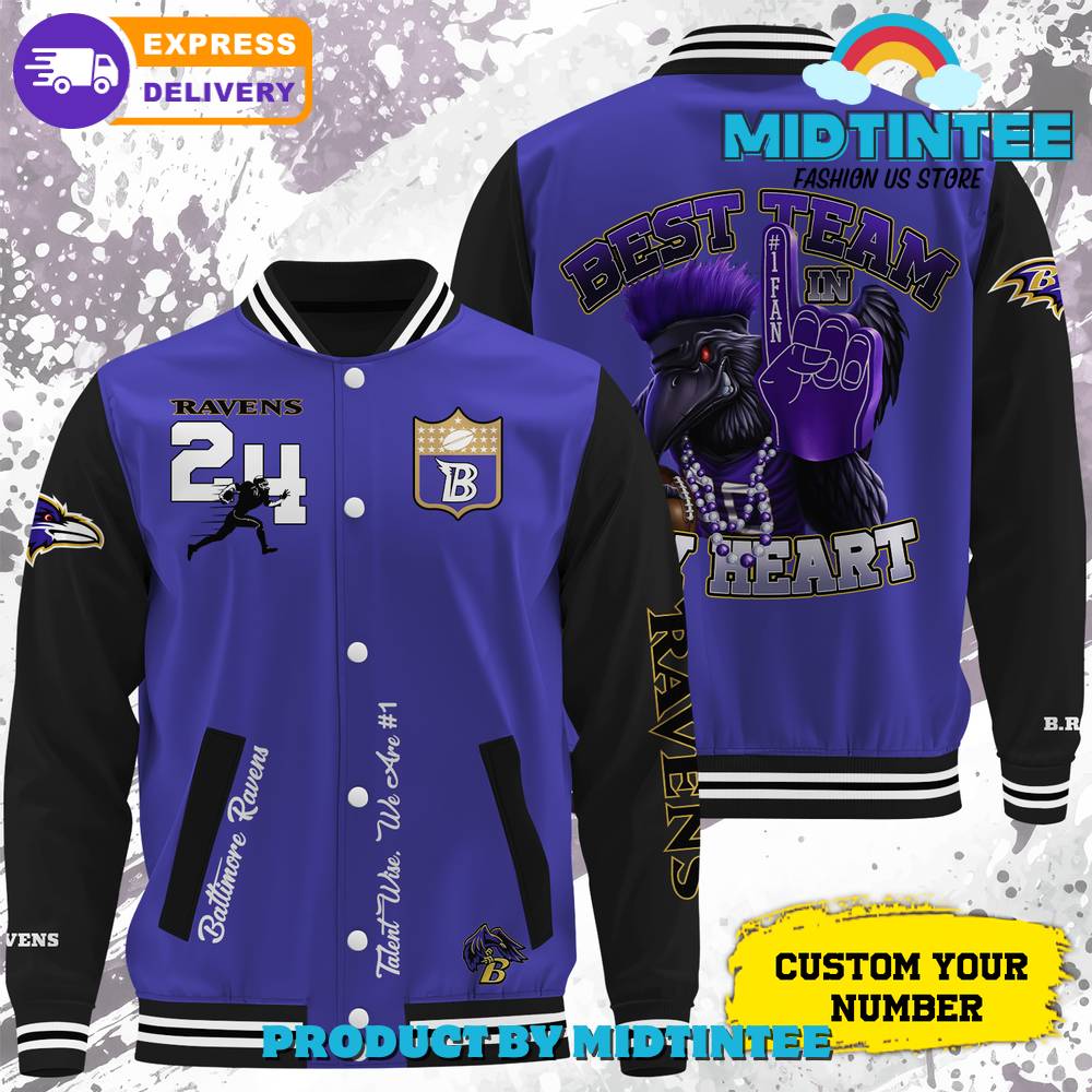 Baltimore Ravens Nfl Best Team My Heart Baseball Jacket 30Uf092051 – Utopia Fashion