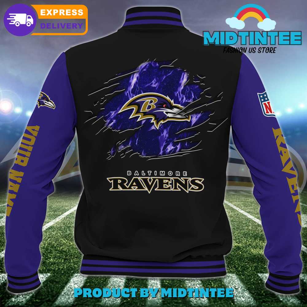 Baltimore Ravens Nfl Custom Name Baseball Jacket 30Uf092052 – Utopia Fashion