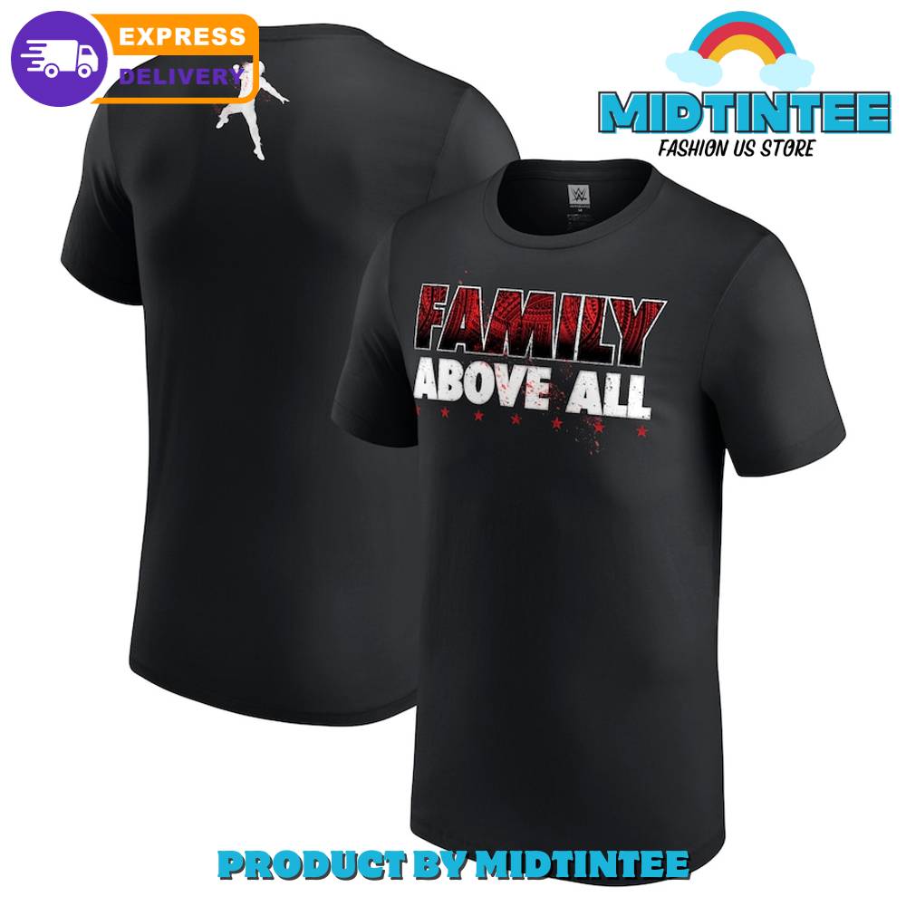 Black Roman Reigns Family Above All T Shirt 30Uf094538 – Utopia Fashion