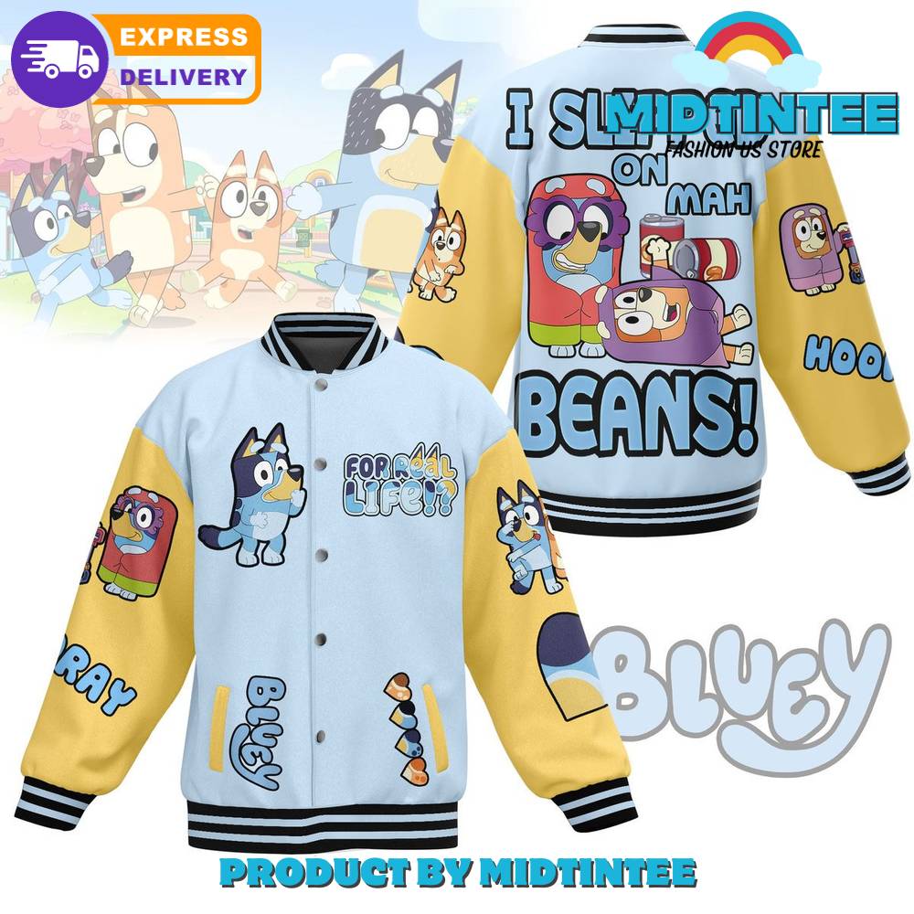 Bluey I Slipped On Mah Beans Baseball Jacket 30Uf092068 – Utopia Fashion