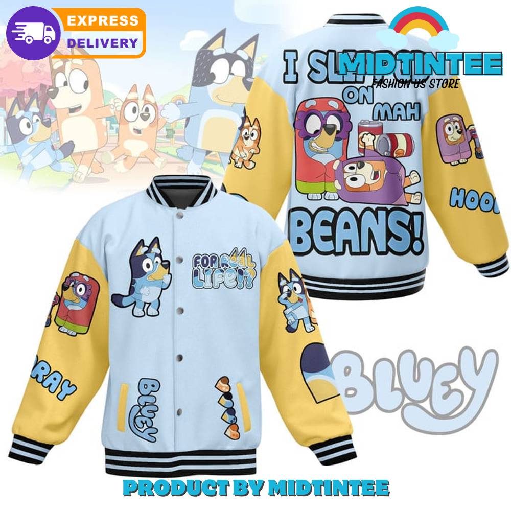 Bluey Cartoon I Slipped On Mah Beans Baseball Jacket 30Uf092067 – Utopia Fashion