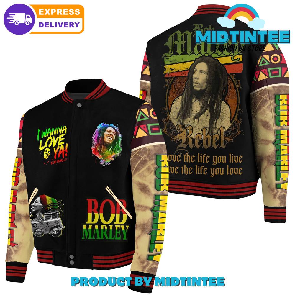 Bob Marley I Wanna Love Baseball Jacket 30Uf092070 – Utopia Fashion