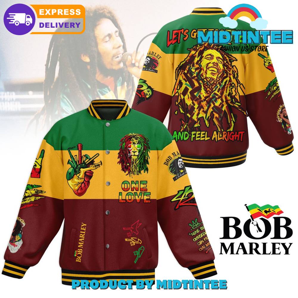 Bob Marley Let’S Get Together And Feel Alright Baseball Jacket 30Uf092072 – Utopia Fashion