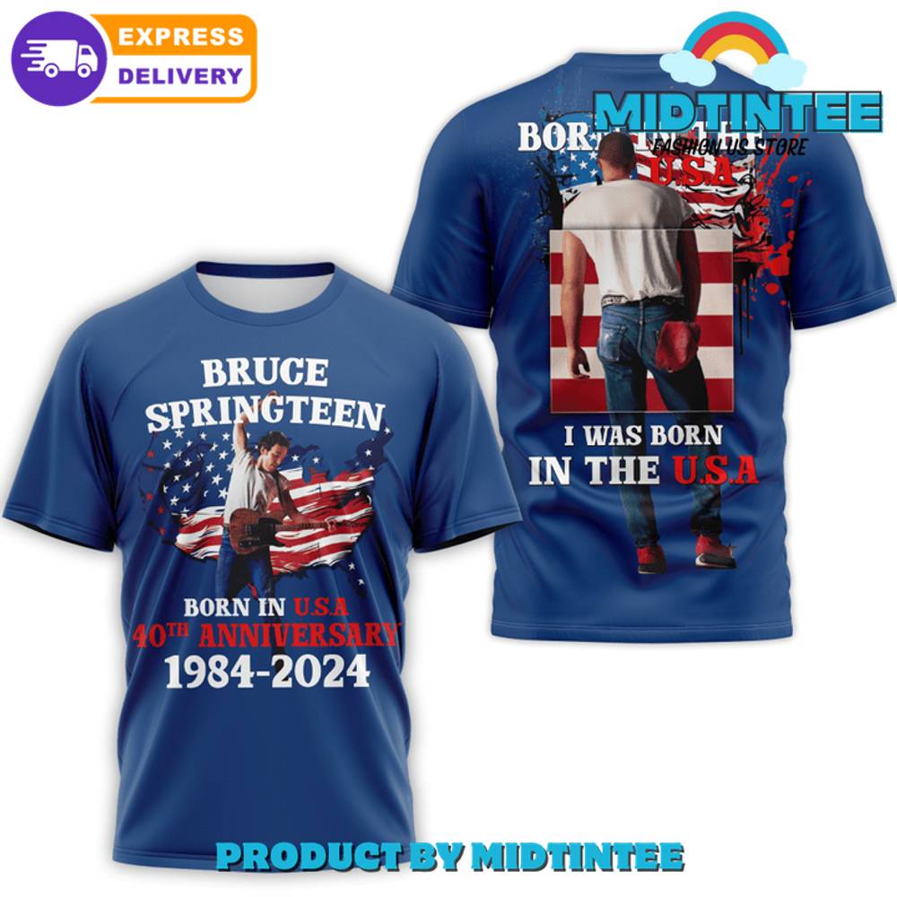 Bruce Springsteen 40Th Anniversary Blue Shirt 30Uf094592 – Utopia Fashion