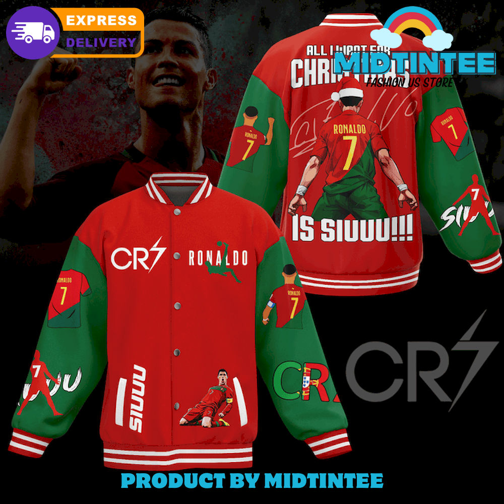 Cr7 All I Want For Christmas Is Siuuu Baseball Jacket 30Uf092119 – Utopia Fashion