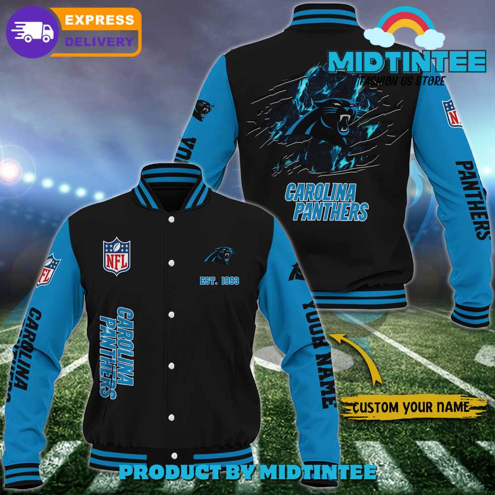 Carolina Panthers Nfl Custom Name Baseball Jacket 30Uf092099 – Utopia Fashion