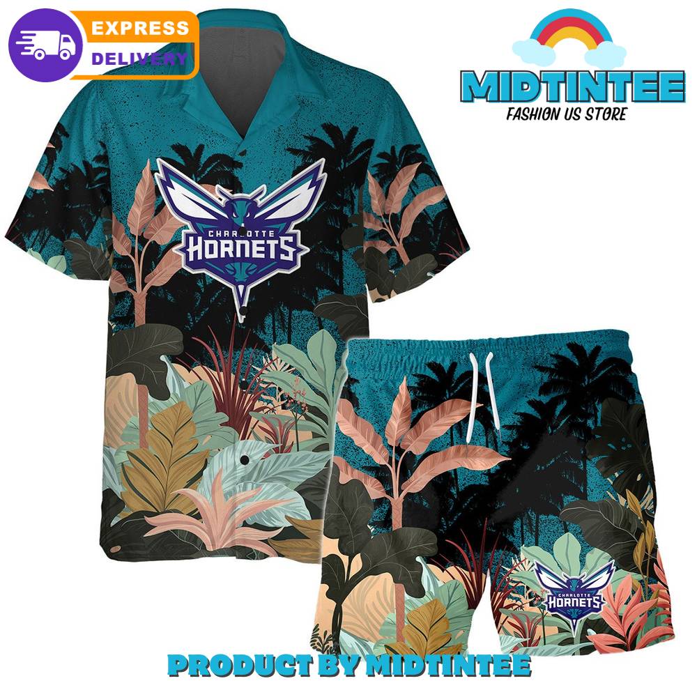 Charlotte Hornets Team Pattern Tropical Combo Hawaiian Set 30Uf092719 – Utopia Fashion