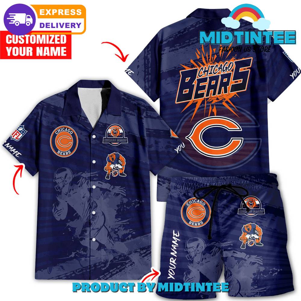 Chicago Bears Personalized Combo Hawaiian Shirt And Short 30Uf092721 – Utopia Fashion