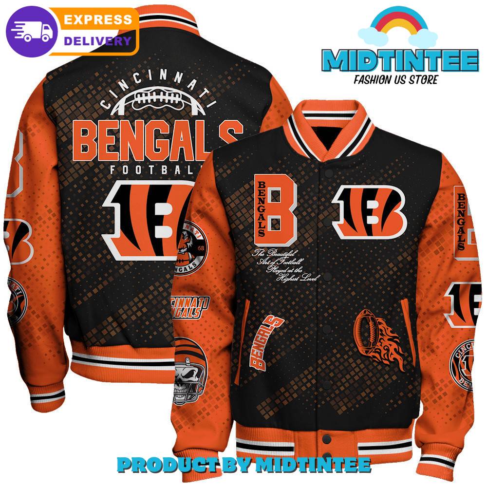 Cincinnati Bengals Nfl Pattern Baseball Jacket 30Uf092111 – Utopia Fashion