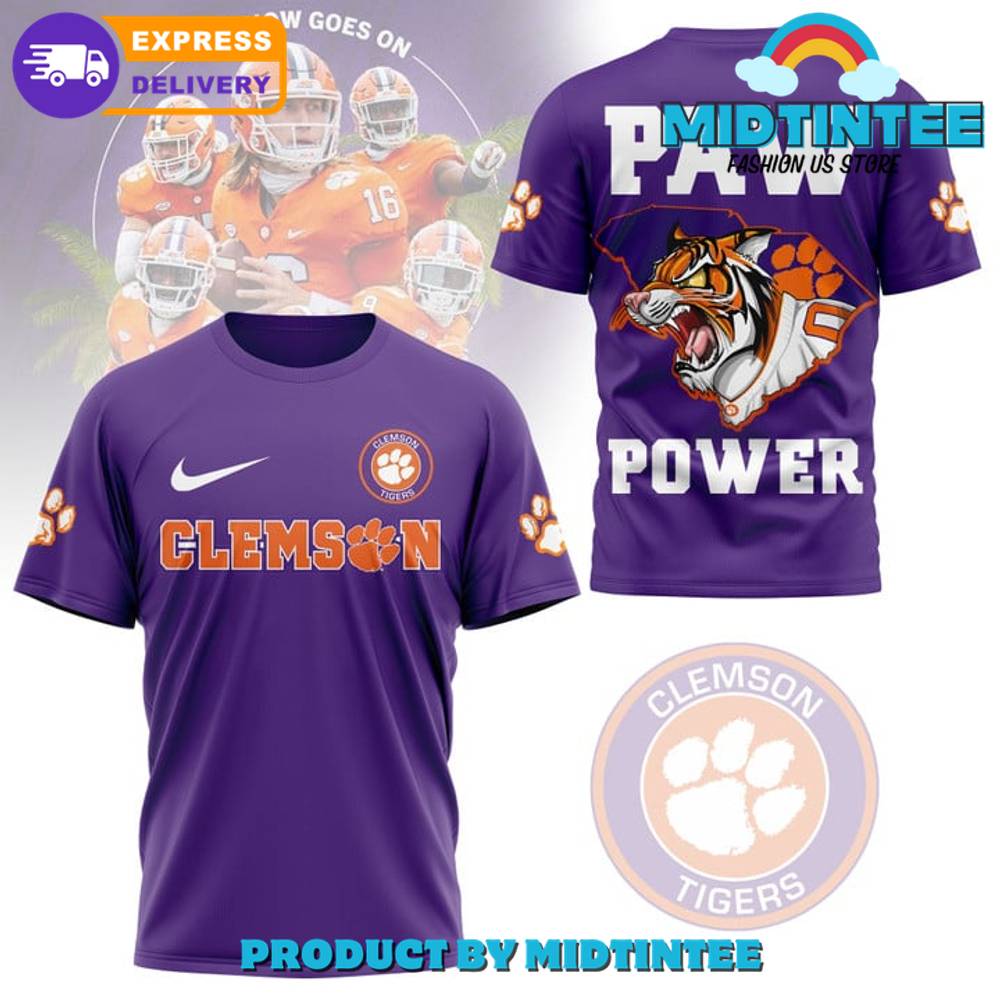 Clemson Tigers Football Paw Power Purple Shirt 30Uf094631 – Utopia Fashion