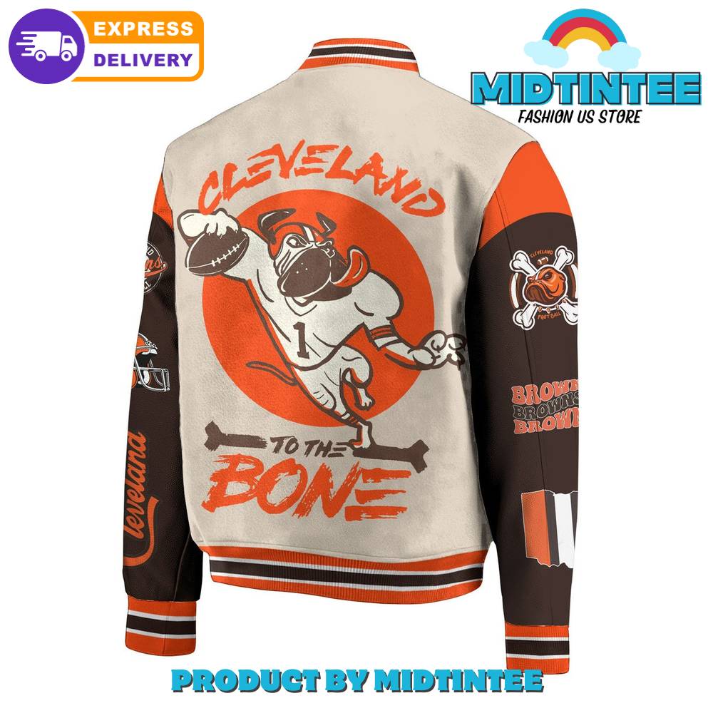 Cleveland Browns To The Bone Bomber Jacket 30Uf092587 – Utopia Fashion