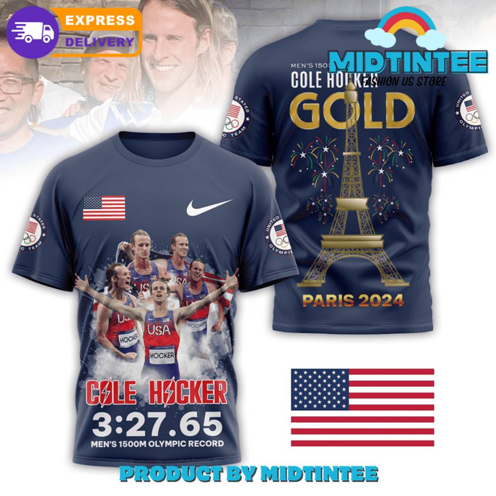 Cole Hocker Gold Olympic Paris Nike Shirt 30Uf094647 – Utopia Fashion