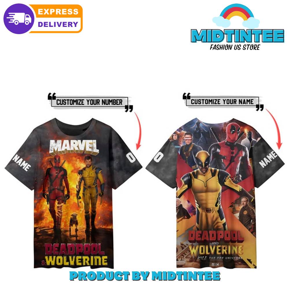 Deadpool And Wolverine Marvel Custom Name Shirt 30Uf094677 – Utopia Fashion