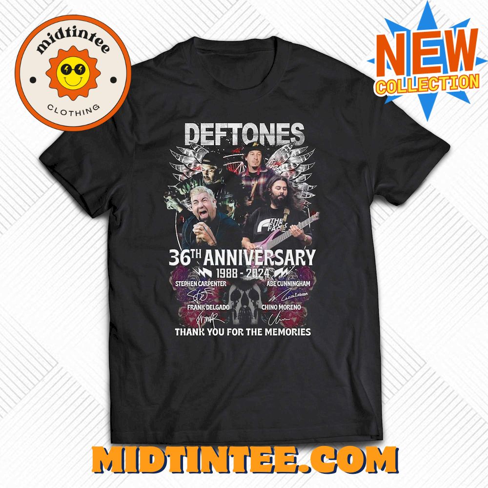 Deftones 36Th Anniversary – Thank You For The Memories T-Shirt 30Uf093753 – Utopia Fashion