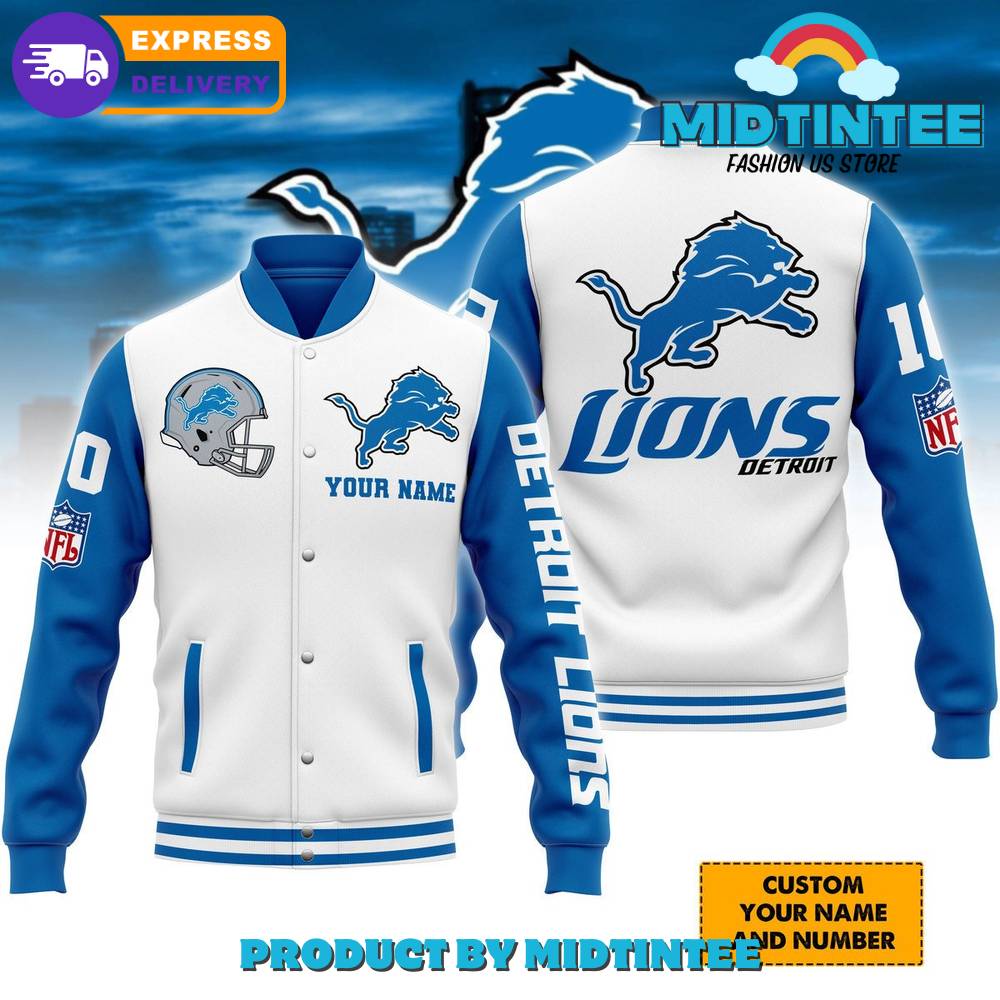 Detroit Lions Nfc North Division Champions White Baseball Jacket 30Uf092157 – Utopia Fashion