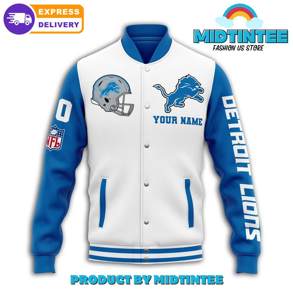 Detroit Lions Nfc North Division Champions White Baseball Jacket 30Uf092157 – Utopia Fashion