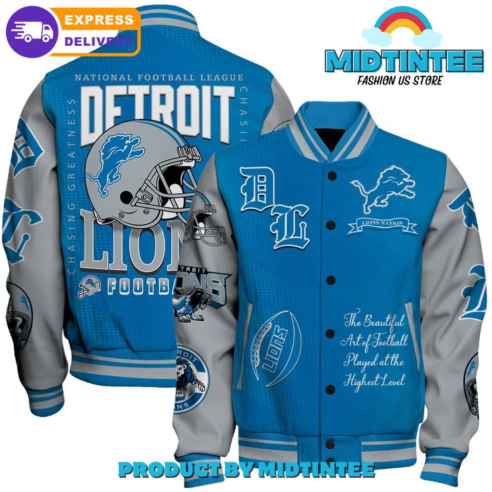 Detroit Lions Nfl National Football Conference Varsity Jacket 30Uf092158 – Utopia Fashion