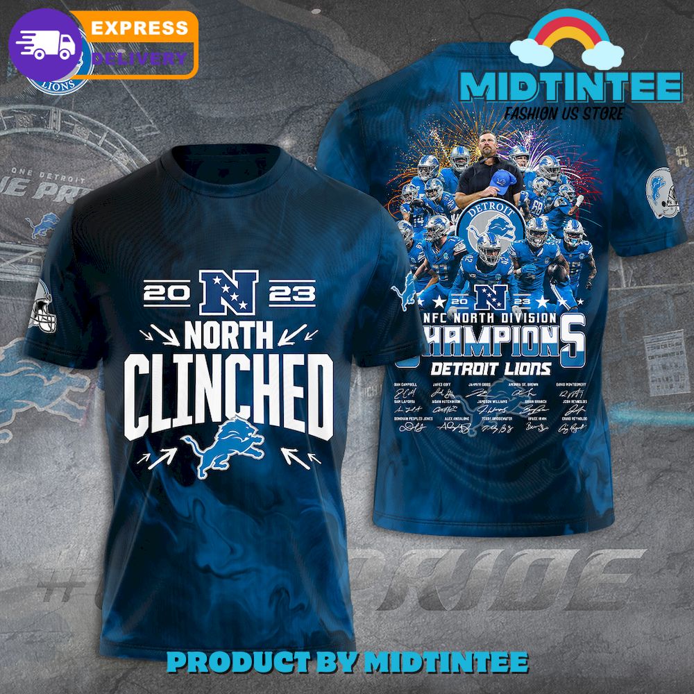 Detroit Lions North Clinched 3D T-Shirt 30Uf094697 – Utopia Fashion