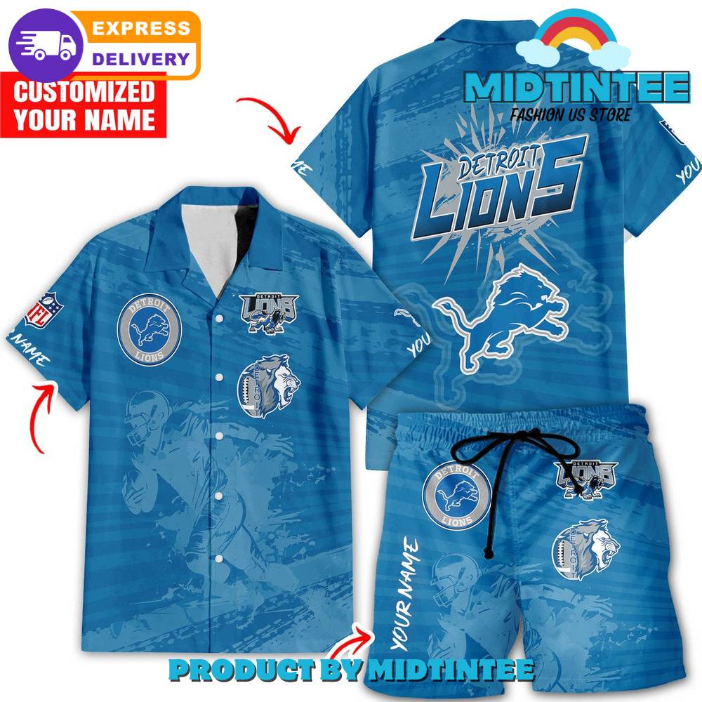 Detroit Lions Personalized Combo Hawaiian Shirt And Short 30Uf092786 – Utopia Fashion