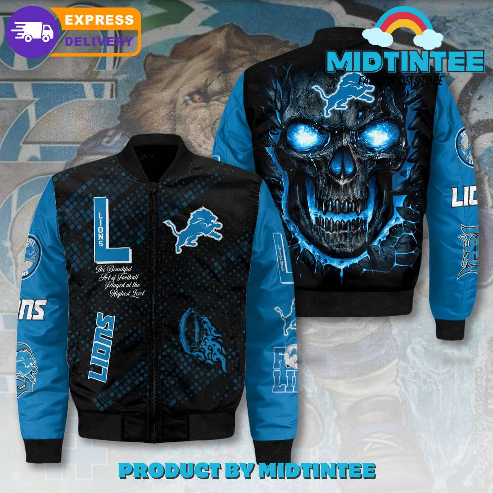 Detroit Lions Skull Champions 3D Bomber Jacket 30Uf092588 – Utopia Fashion