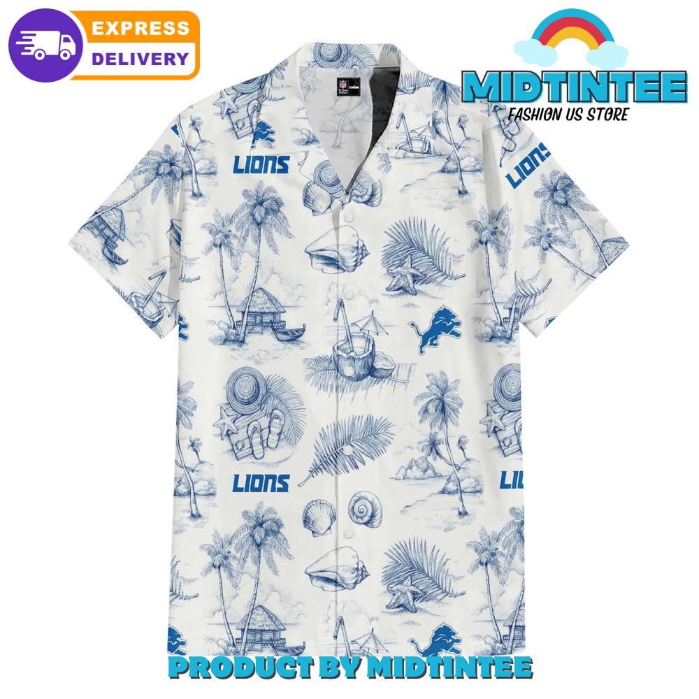 Detroit Lions Sunny Beach Hawaiian Shirt And Short 30Uf092787 – Utopia Fashion