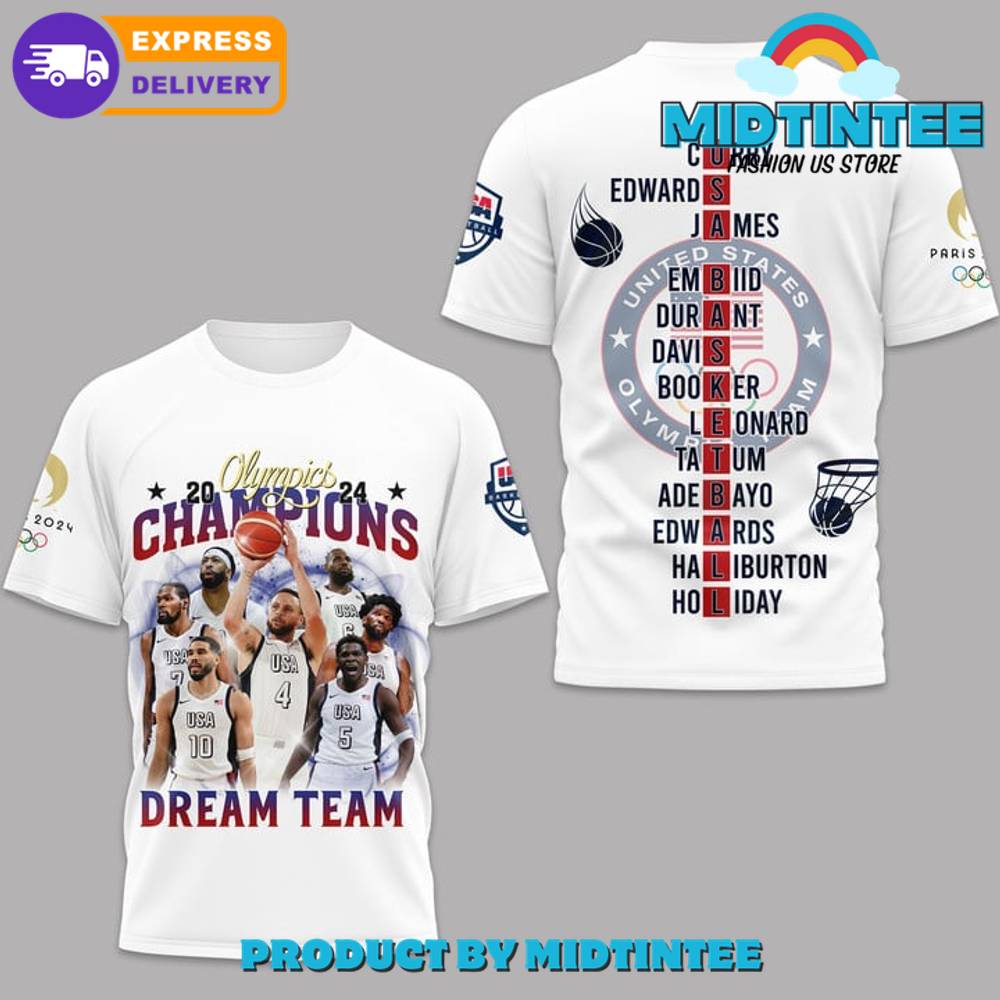 Dream Team Usa Basketball Olympic Paris White Shirt 30Uf094706 – Utopia Fashion