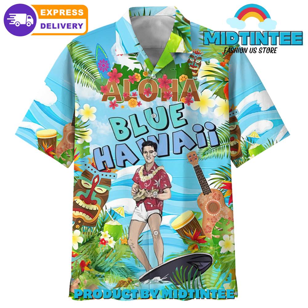 Elvis Presley Aloha Blue Hawaii Hawaiian Shirt 30Uf092800 – Utopia Fashion