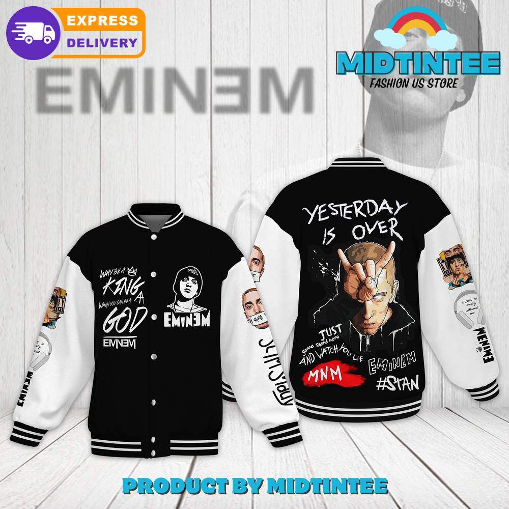 Eminem Yesterday Is Over Baseball Jacket 30Uf092173 – Utopia Fashion