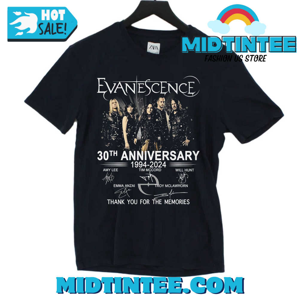 Evanescence 30Th Anniversary – Thank You For The Memories T-Shirt 30Uf093834 – Utopia Fashion