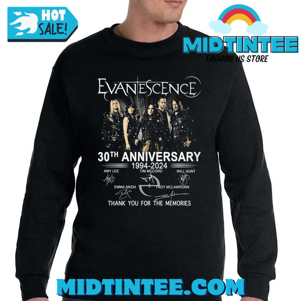 Evanescence 30Th Anniversary – Thank You For The Memories T-Shirt 30Uf093834 – Utopia Fashion