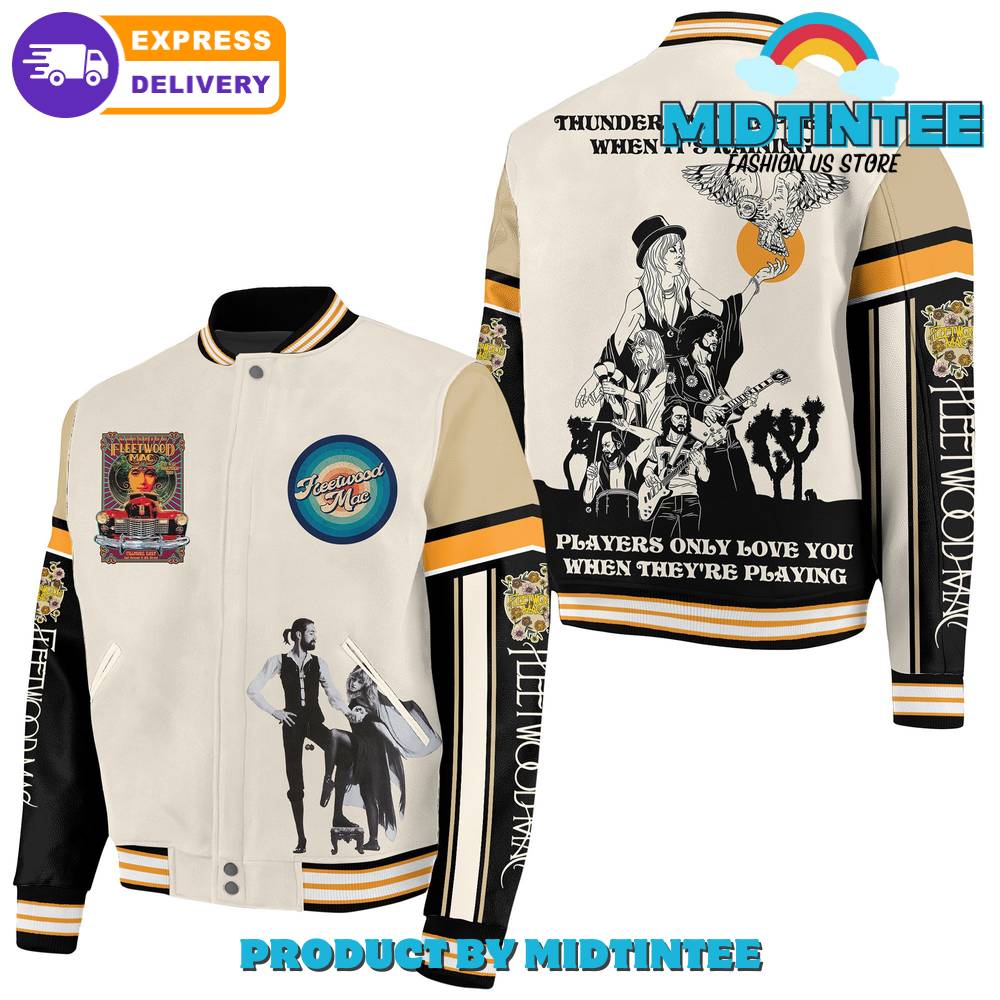 Fleetwood Mac Band Thunder Only Happens Baseball Jacket 30Uf092178 – Utopia Fashion