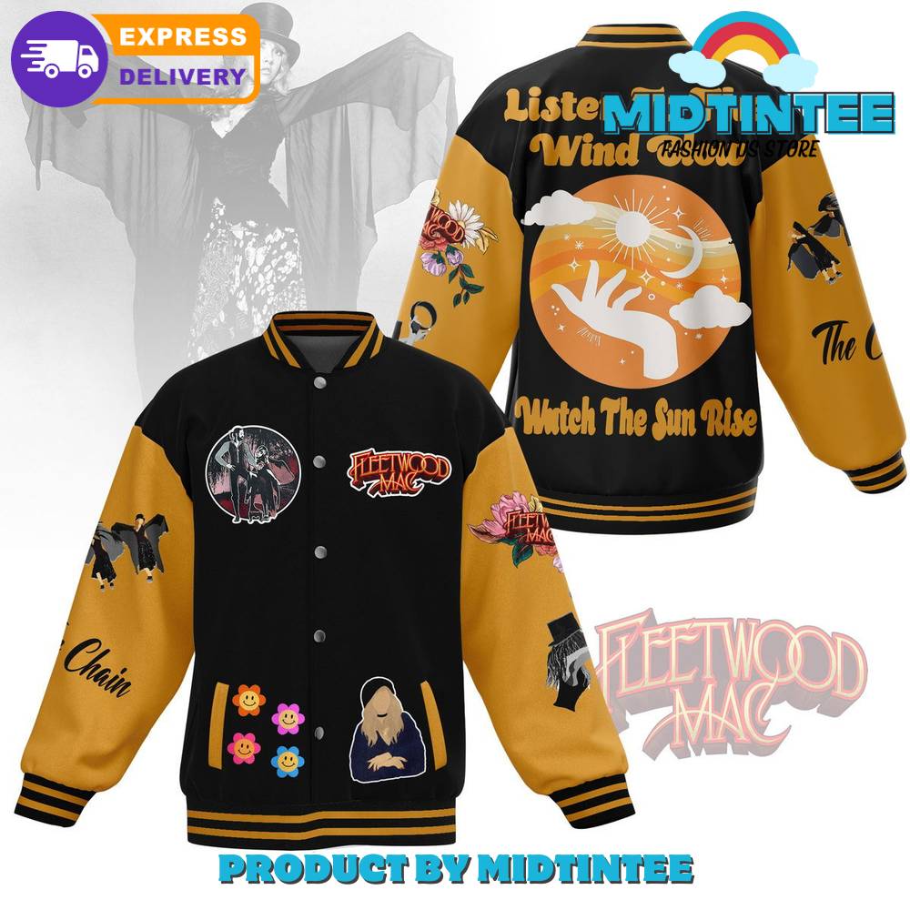 Fleetwood Mac Wacth The Sun Rise Baseball Jacket 30Uf092179 – Utopia Fashion