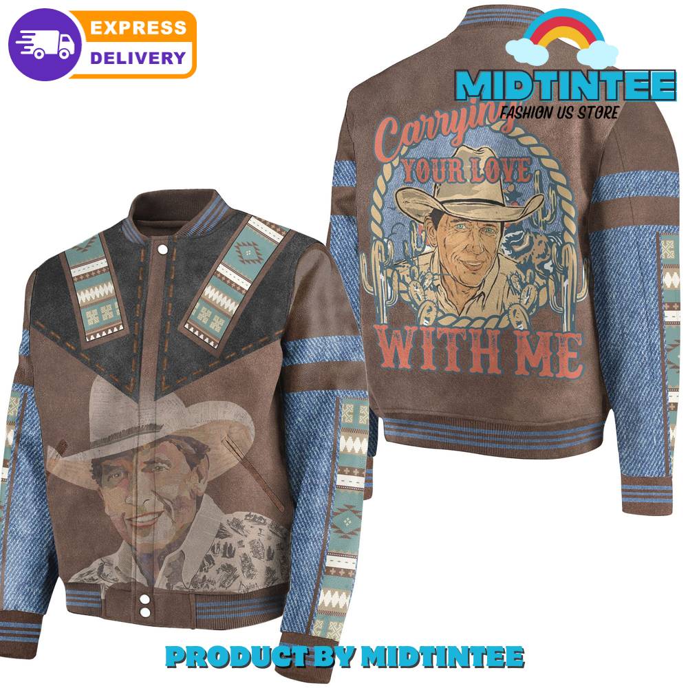 George Strait Carryin Your Love With Me Baseball Jacket 30Uf092186 – Utopia Fashion