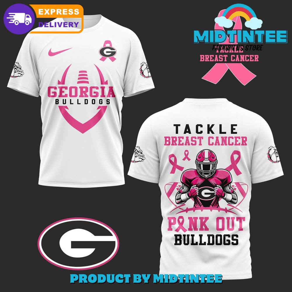 Georgia Bulldogs Tackle Breast Cancer Pink Out White Shirt 30Uf094792 – Utopia Fashion