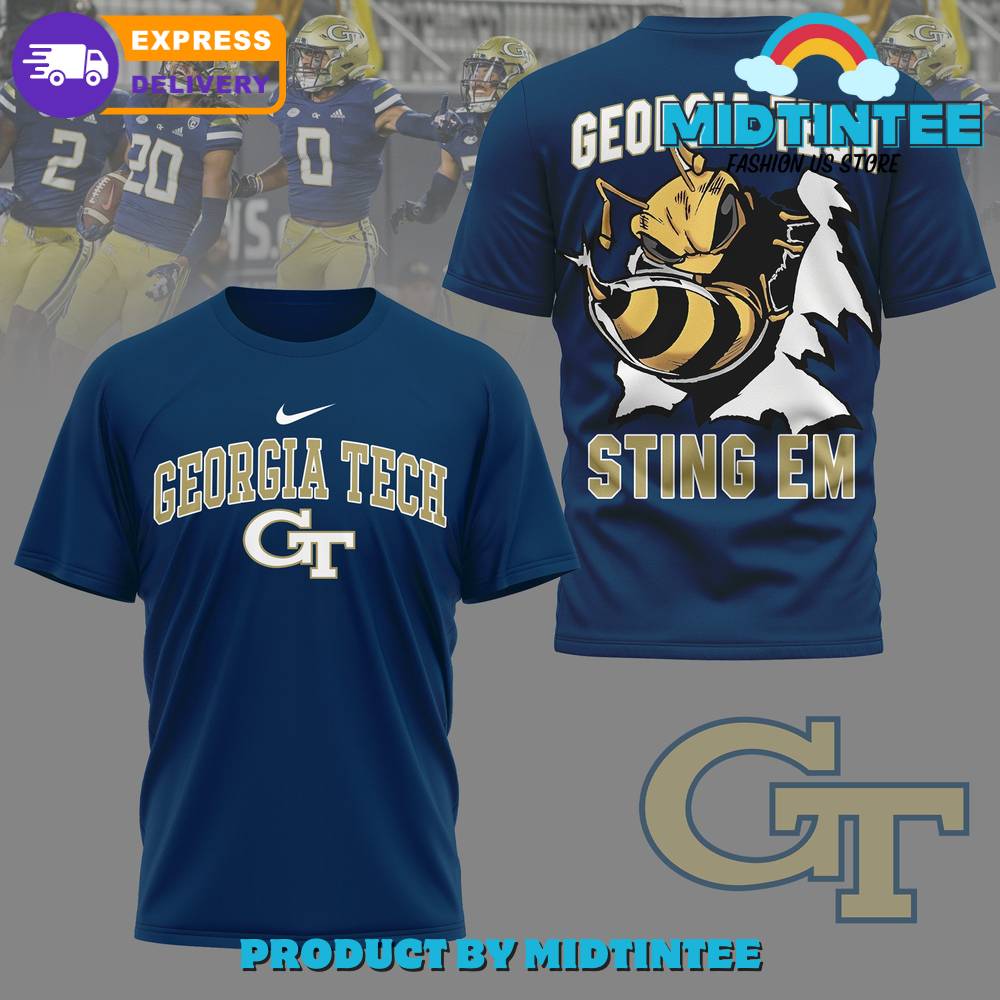 Georgia Tech Yellow Jackets Football Blue Shirt 30Uf094793 – Utopia Fashion