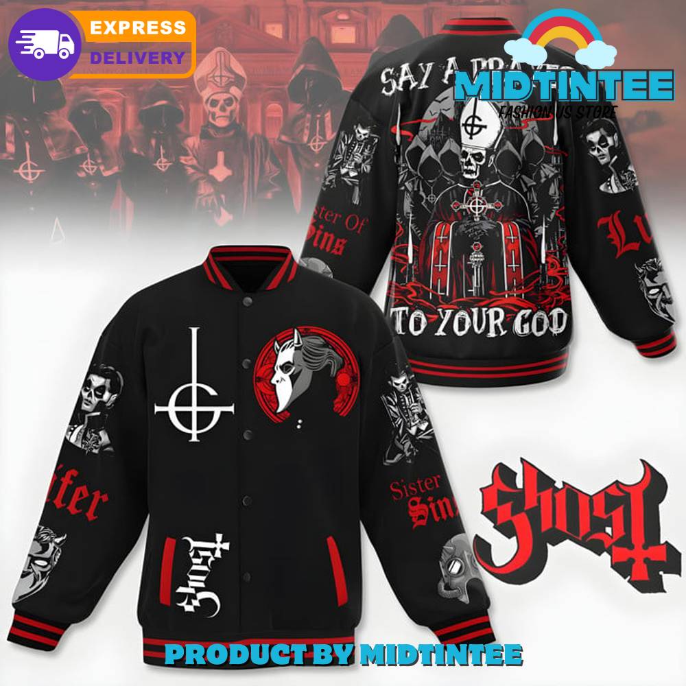 Ghost Say A Prayer To Your God Baseball Jacket 30Uf092188 – Utopia Fashion