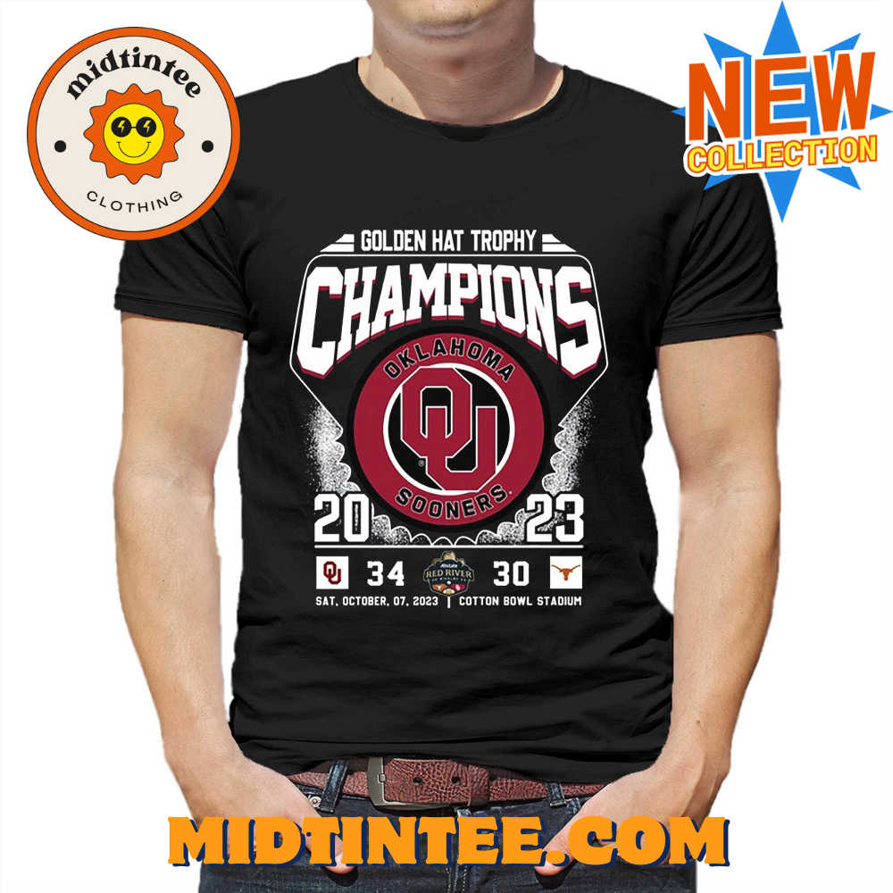 Golden Hat Trophy Champions Oklahoma Sooners 34-30 Texas Longhorns T-Shirt 30Uf093902 – Utopia Fashion